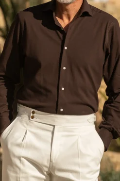 Polo marron - Made in Italy