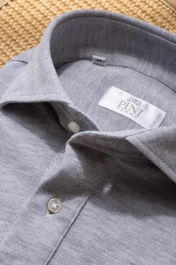 Polo popover gris - Made in Italy