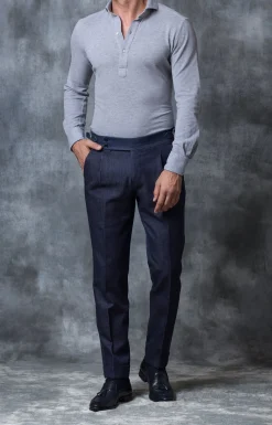 Polo popover gris - Made in Italy