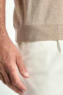 Polo taupe - Made in Italy