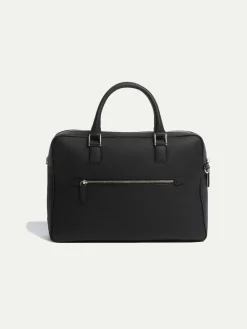 Porte-documents noir en cuir - Made in Italy