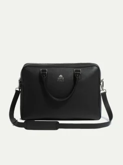 Porte-documents noir en cuir - Made in Italy