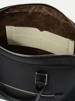 Porte-documents noir en cuir - Made in Italy