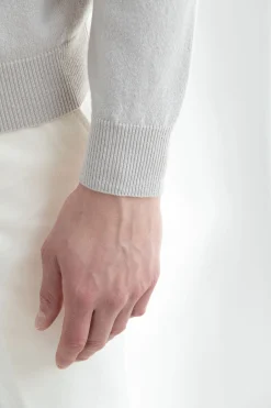 Pull col roulé en cachemire sable - Made in Italy