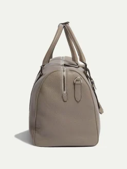 Sac de voyage taupe en cuir - Made in Italy