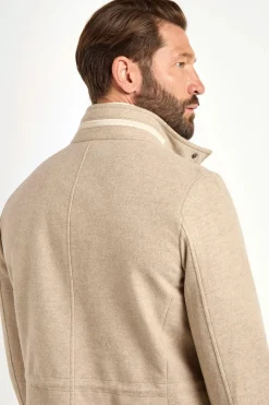 Saharienne sable en cachemire - Made in Italy