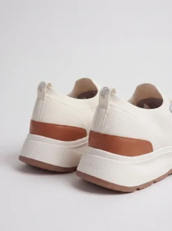 Sneakers blanches en maille - Made in Italy