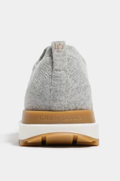 Sneakers en maille gris clair - Made in Italy