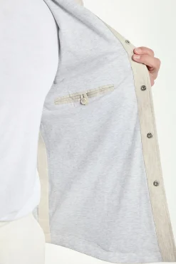 Surchemise en lin beige - Made in Italy