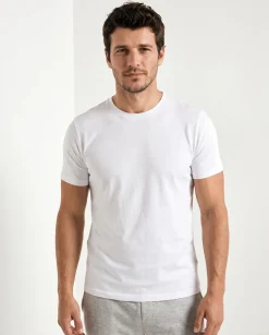 T-shirt blanc en jersey - Made in Italy