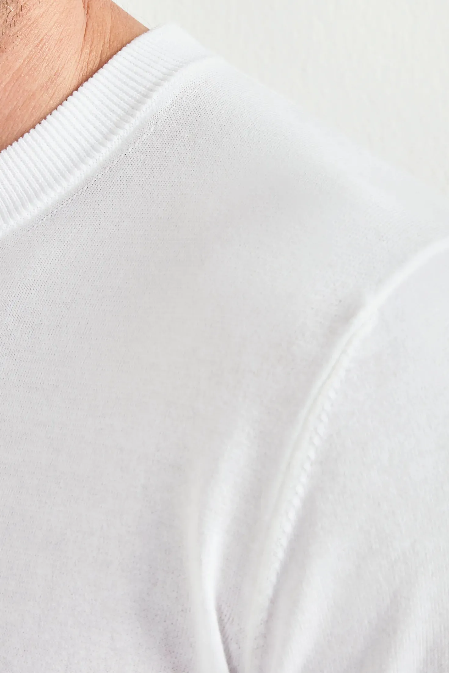 T-shirt à col montant blanc - Made in Italy