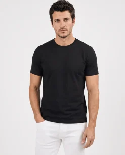 T-shirt en jersey noir - Made in Italy