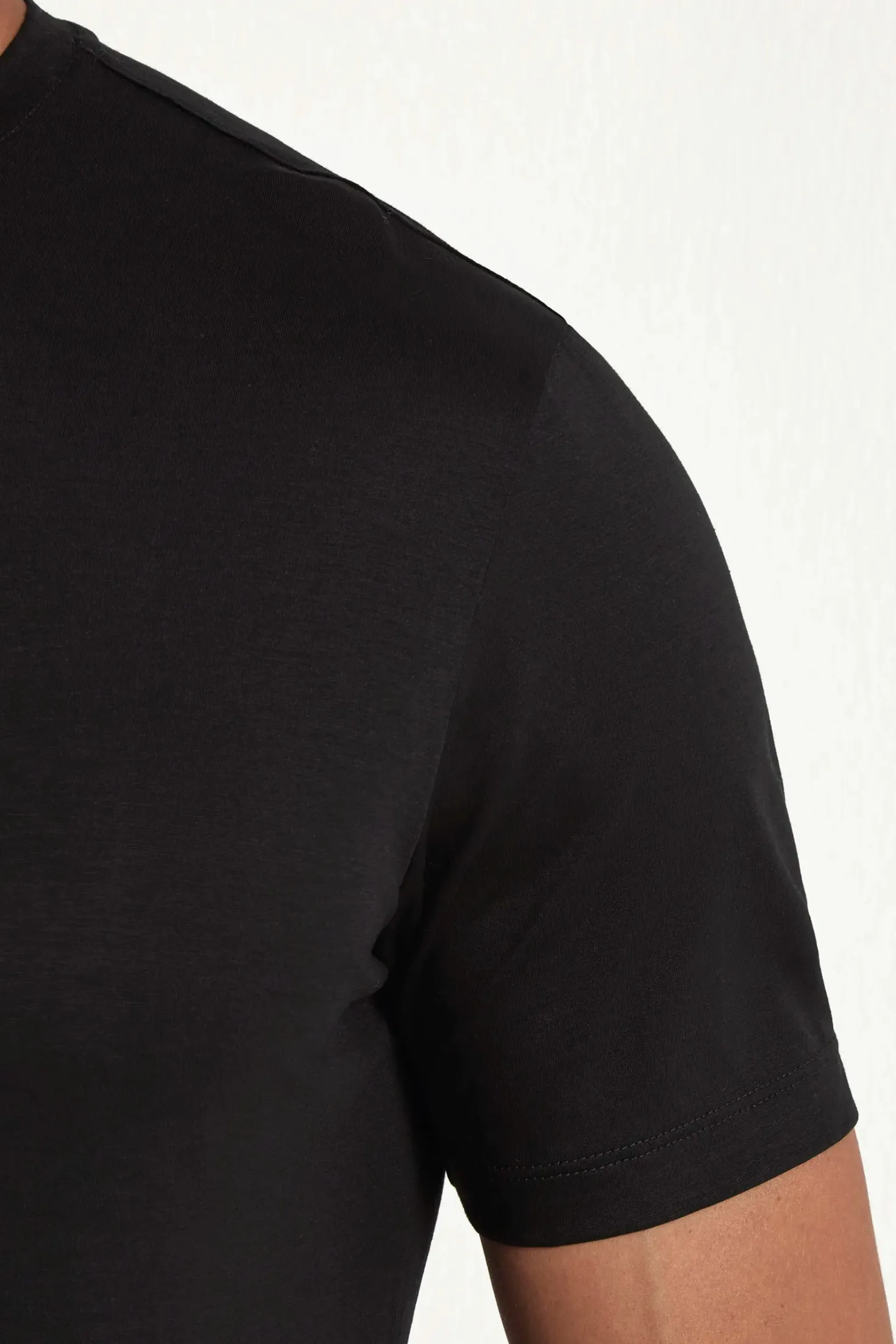 T-shirt en jersey noir - Made in Italy