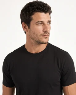 T-shirt en jersey noir - Made in Italy