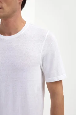 T-shirt en lin blanc - Made in Italy