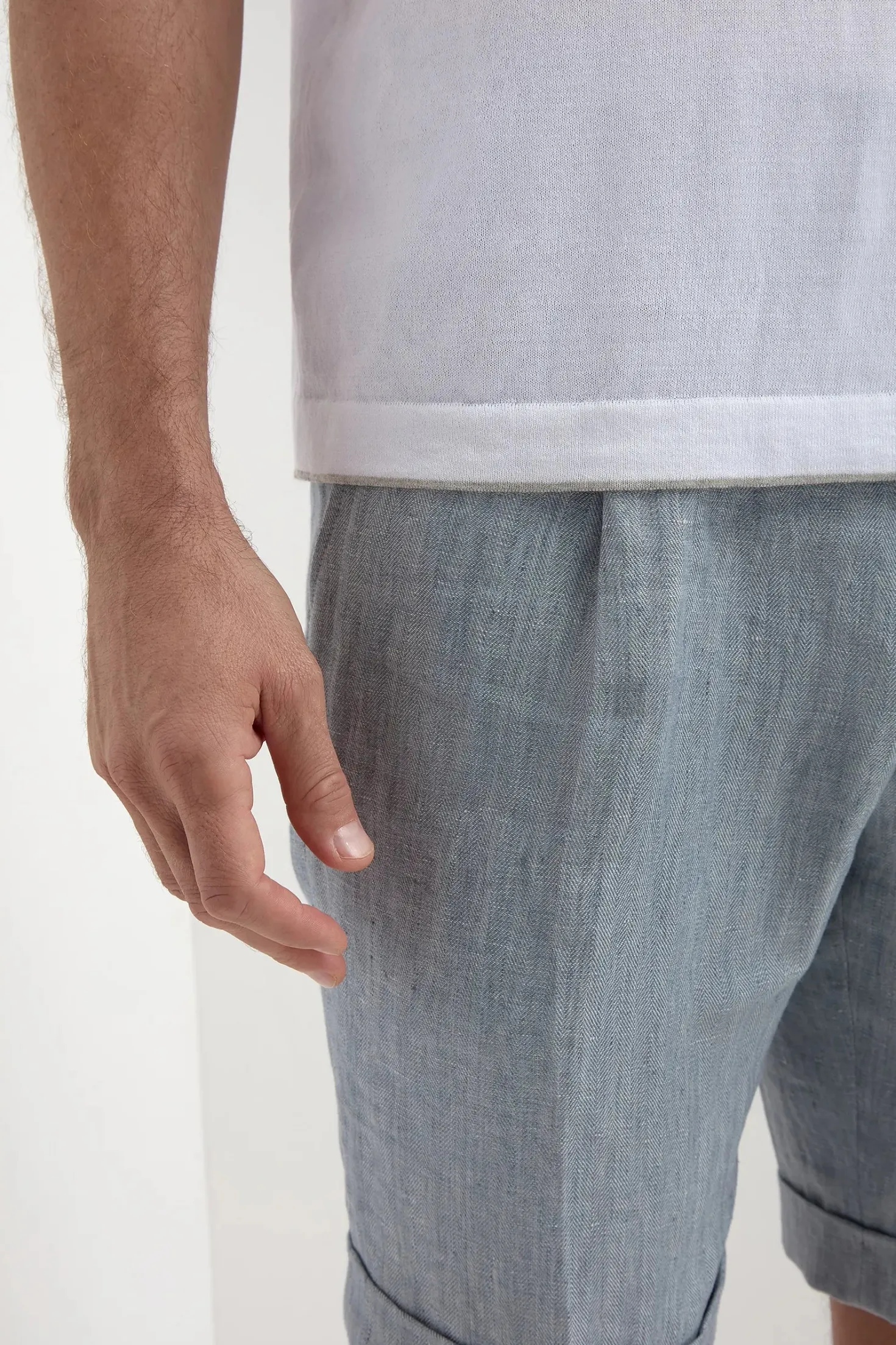 T-shirt en maille blanc - Made in Italy