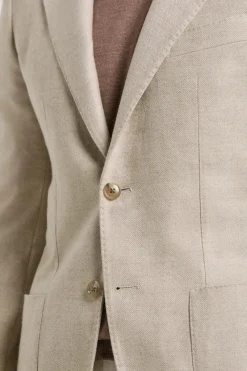 Veste beige à chevrons - Made in Italy