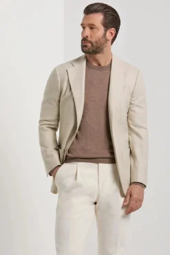 Veste beige à chevrons - Made in Italy
