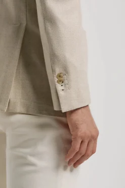 Veste beige à chevrons - Made in Italy