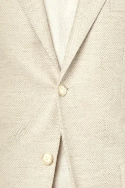 Veste beige à chevrons - Made in Italy