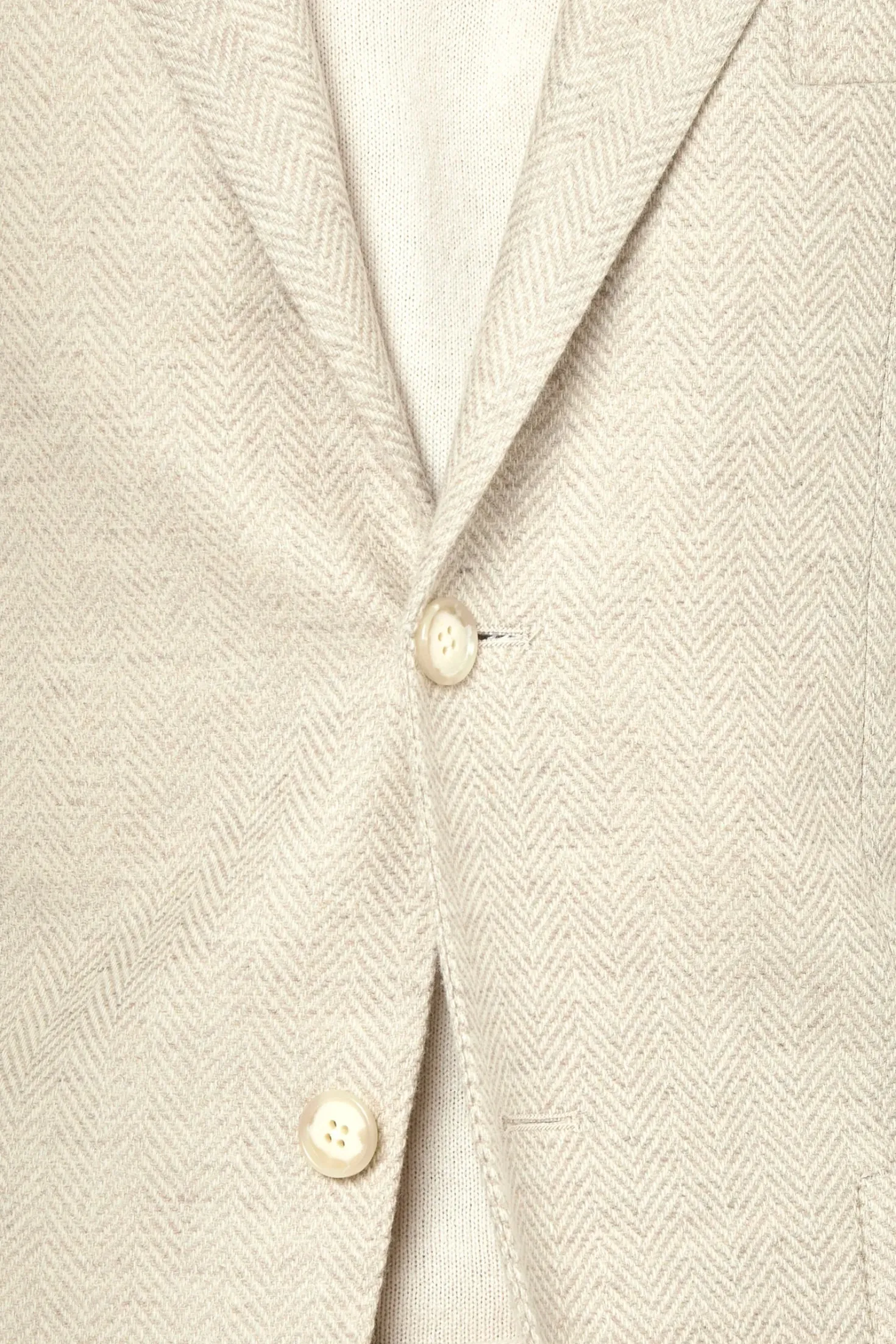Veste beige à chevrons - Made in Italy