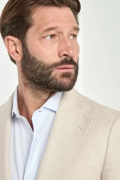 Veste beige en coton et soie - Made in Italy