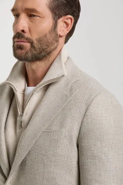 Veste beige Prince de Galles - Made in Italy