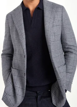 Veste bleu clair Prince de Galles - Made in Italy