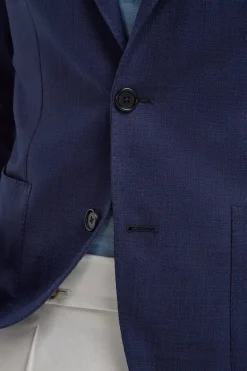 Veste bleue en coton et soie - Made in Italy