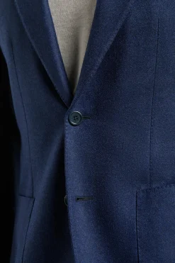 Veste bleue en laine et cachemire - Made in Italy