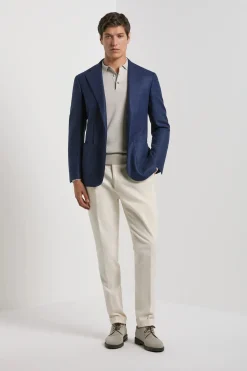 Veste bleue en laine et cachemire - Made in Italy