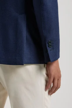 Veste bleue en laine et cachemire - Made in Italy