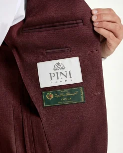 Veste bordeaux en laine et cachemire - Made in Italy