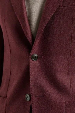 Veste bordeaux en laine et cachemire - Made in Italy