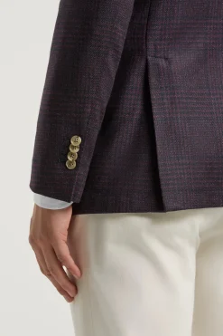 Veste bordeaux Prince de Galles - Made in Italy