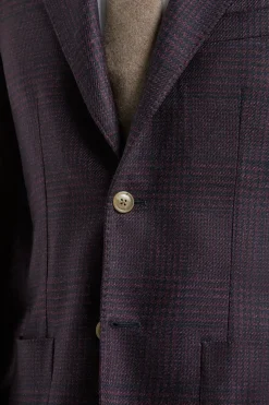 Veste bordeaux Prince de Galles - Made in Italy