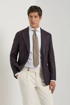 Veste bordeaux Prince de Galles - Made in Italy