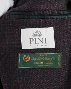 Veste bordeaux Prince de Galles - Made in Italy