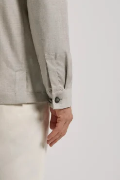 Veste-chemise beige - Made in Italy