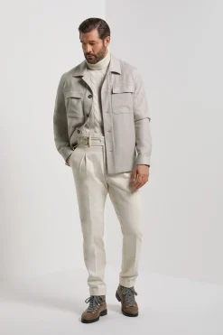Veste-chemise beige - Made in Italy
