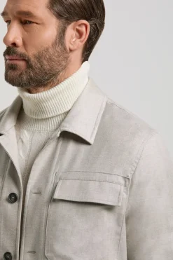 Veste-chemise beige - Made in Italy