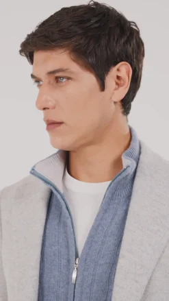 Veste à chevrons gris clair - Made in Italy