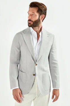Veste à chevrons Gris clair - Made in Italy