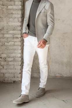 Veste à chevrons gris clair - Made in Italy