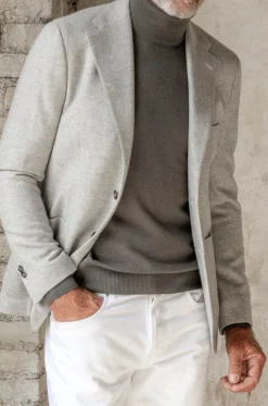 Veste à chevrons gris clair - Made in Italy