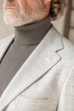 Veste à chevrons gris clair - Made in Italy