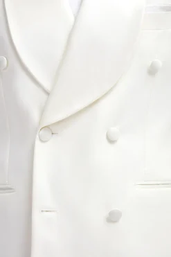 veste croisée de smoking blanche - Made in Italy