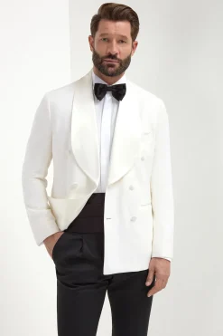 veste croisée de smoking blanche - Made in Italy