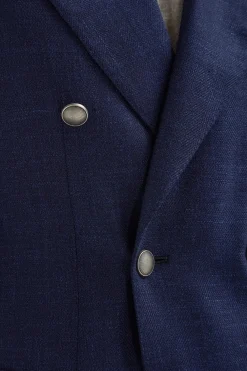 veste croisée en chevrons bleue - Made in Italy