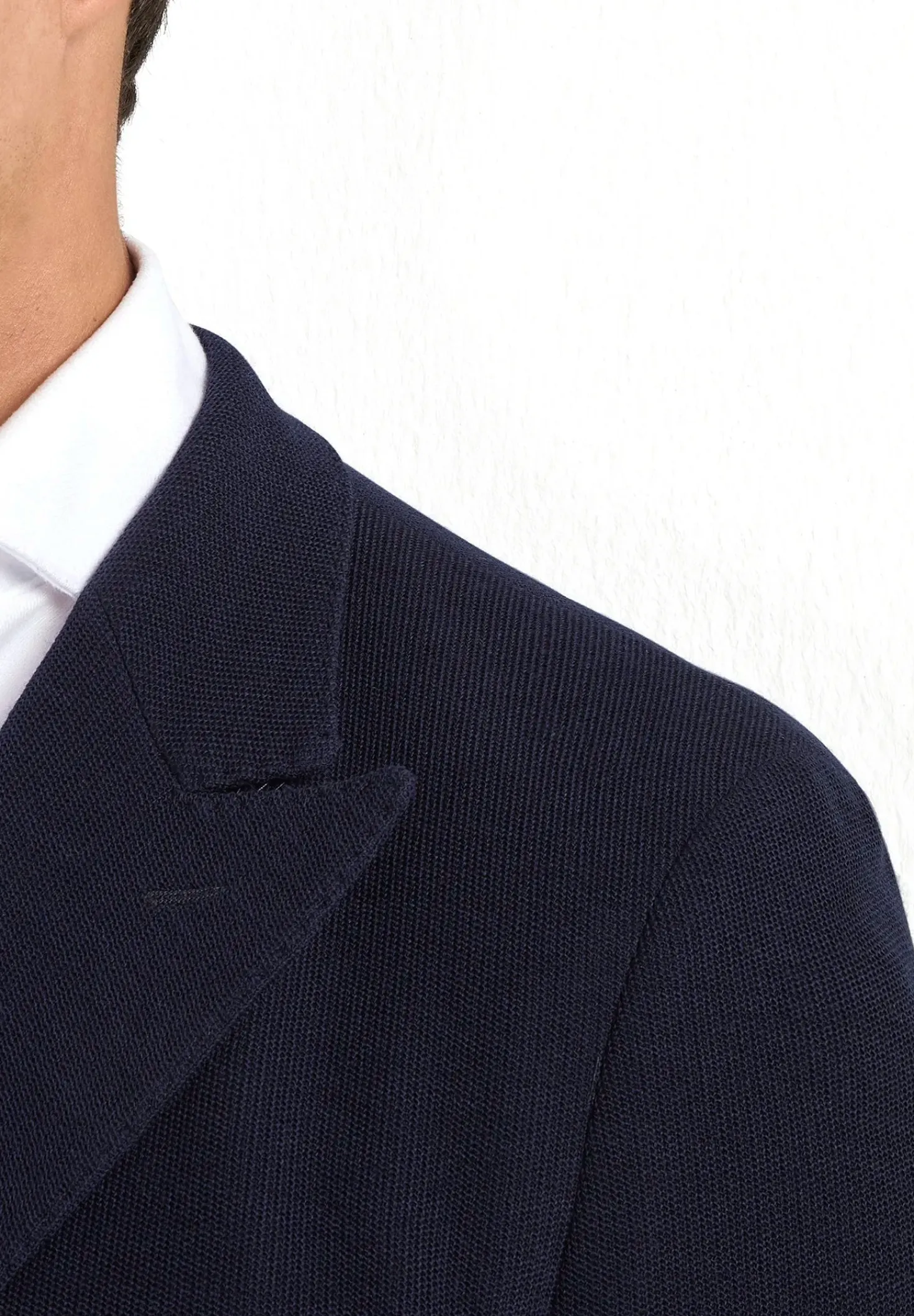 Veste croisée en jersey bleu - Made in Italy
